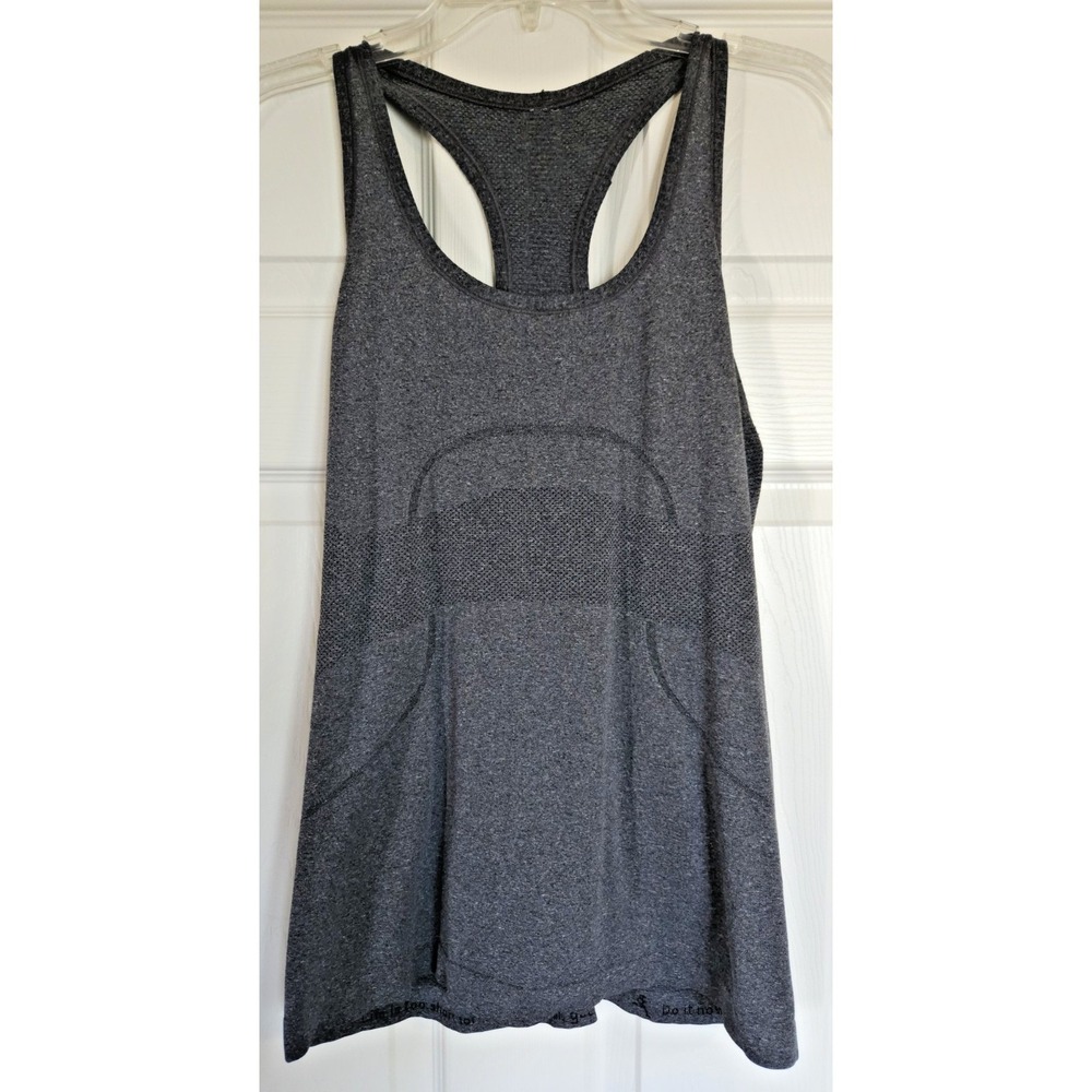 Lululemon‎ Swiftly Tech Tank Top Womens 10 Racerback Gray Running Exercise Yoga